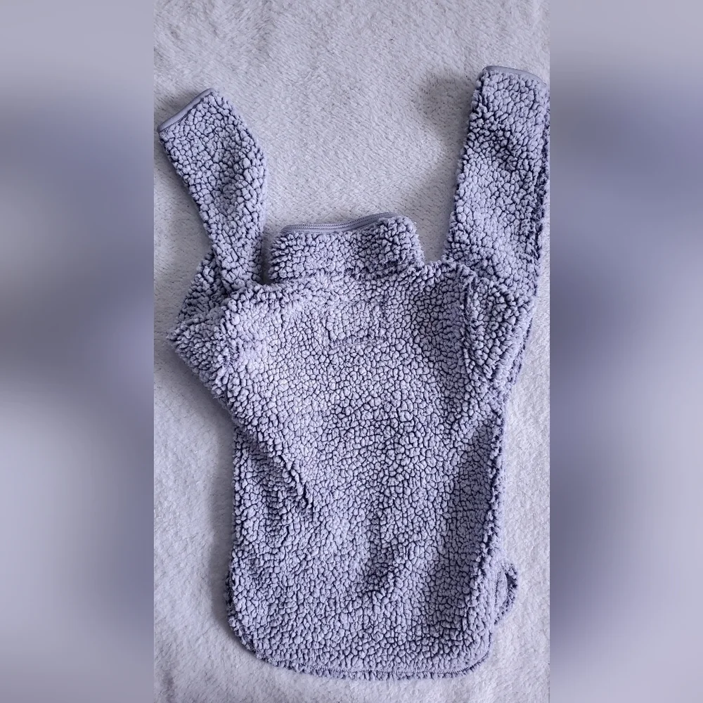 Cuddly Sherpa Pullover Girls Grey Jacket Size‎ 5/6